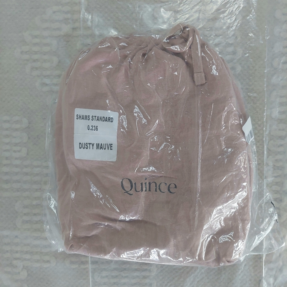 Quince Linen Dusty Mauve Standard Shams! Set Of 2 (L62) - Picture 10 of 10